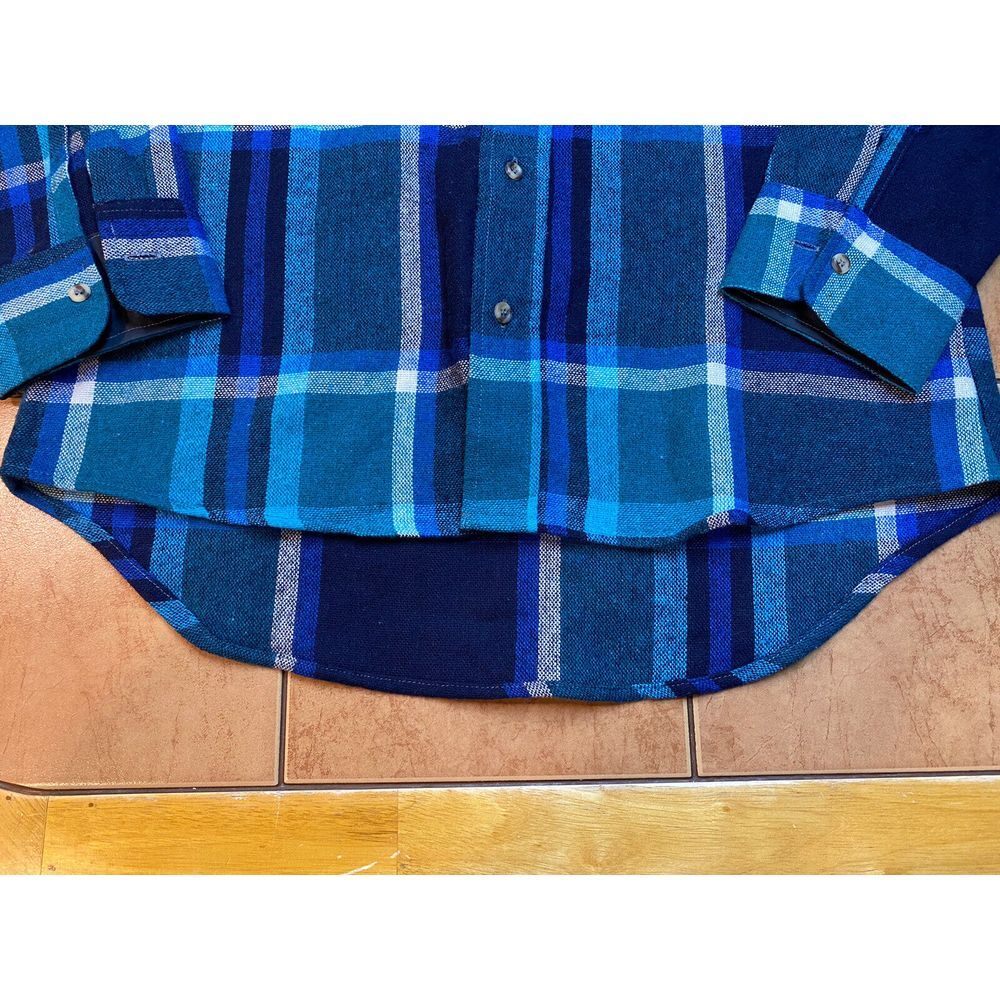 Vintage Wrangler Button‎ Front Shirt Sz Med Multicolor Plaid Western Long Sleeve - Picture 2 of 4